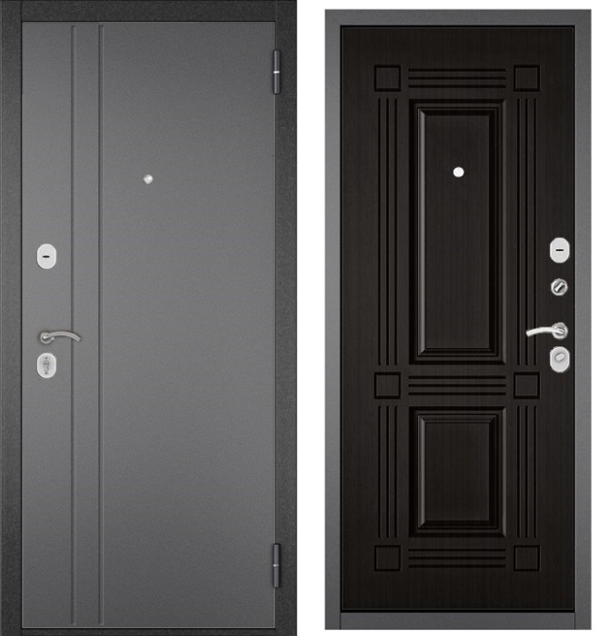 Входная дверь в квартиру TRUST ECO металл RL-2 Букле графит, отделка МДФ 104 (Венге)
