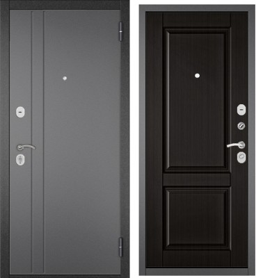 Входная дверь в квартиру FAMILY ECO металл RL-2 Букле графит, отделка МДФ D-1 (Венге)