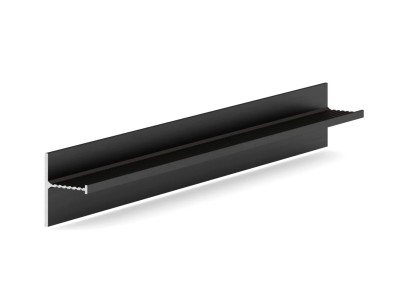 Теневой плинтус Laconistiq REVERSE 2.0 для панелей и керамогранита Чёрный анодированный (39.3х16х3000 мм)
