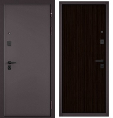 Входная дверь в квартиру CITY PRIME STANDART Букле шоколад, МДФ отделка 100 (Венге)