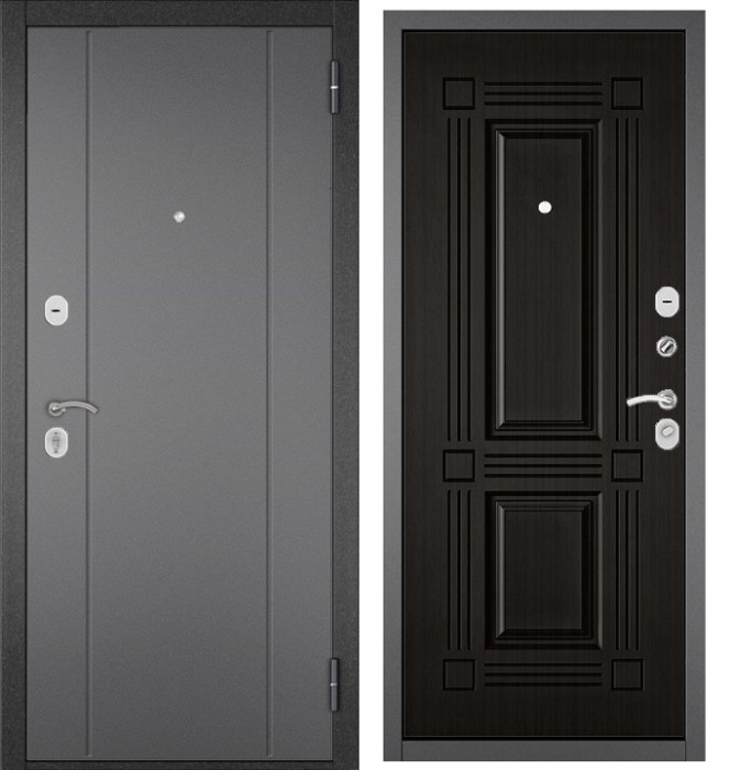 Входная дверь в квартиру TRUST ECO металл RL-1 Букле графит, отделка МДФ 104 (Венге)