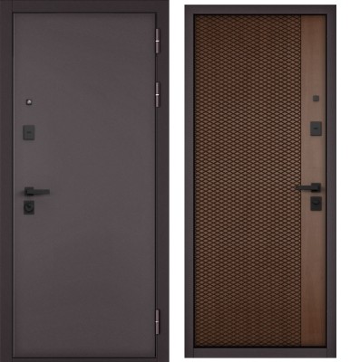 Входная дверь в квартиру CITY PRIME STANDART Букле шоколад, МДФ отделка 159 (Карамель)