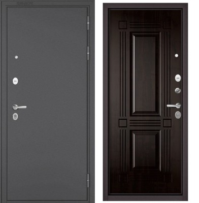 Входная дверь в квартиру Входная дверь Мастино TRUST MASS Черный муар металлик/Ларче темный 9S-104