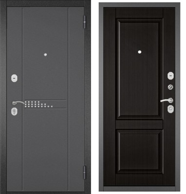 Входная дверь в квартиру TRUST ECO металл RL-10 Букле графит, отделка МДФ D-1 (Венге)