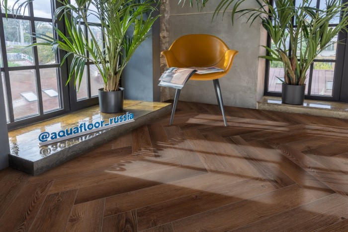 Виниловый SPC ламинат AQUAFLOOR Space Parquet Light (Click) AF4520PQL (610x122x4.5 мм)