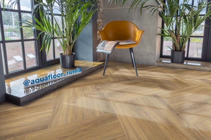 Виниловый SPC ламинат AQUAFLOOR Space Parquet Light (Click) AF4515PQL (610x122x4.5 мм)