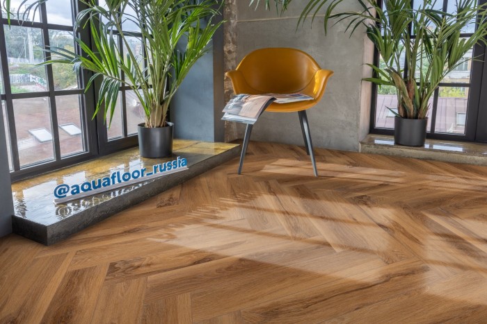 Виниловый SPC ламинат AQUAFLOOR Space Parquet Light (Click) AF4509PQL (610x122x4.5 мм)