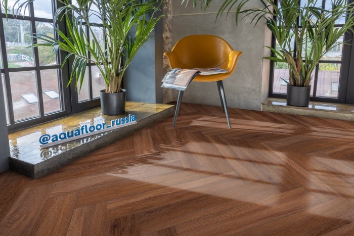 Виниловый SPC ламинат AQUAFLOOR Space Parquet Light (Click) AF4510PQL (610x122x4.5 мм)