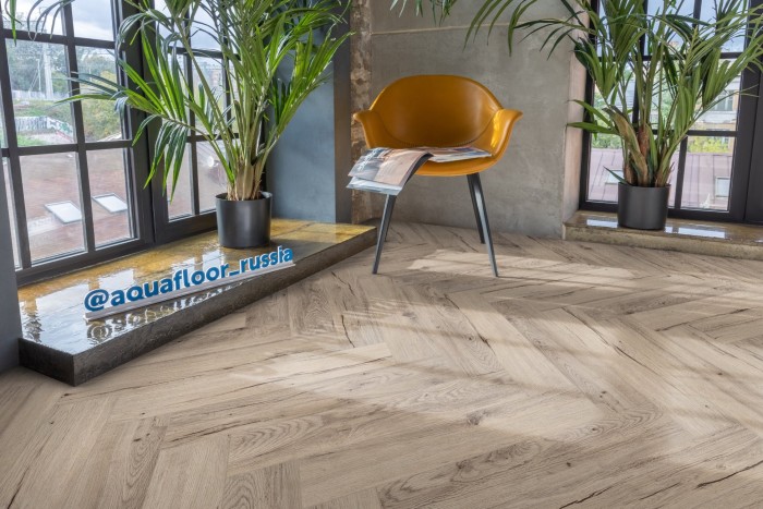 Виниловый SPC ламинат AQUAFLOOR Space Parquet Light (Click) AF4512PQL (610x122x4.5 мм)