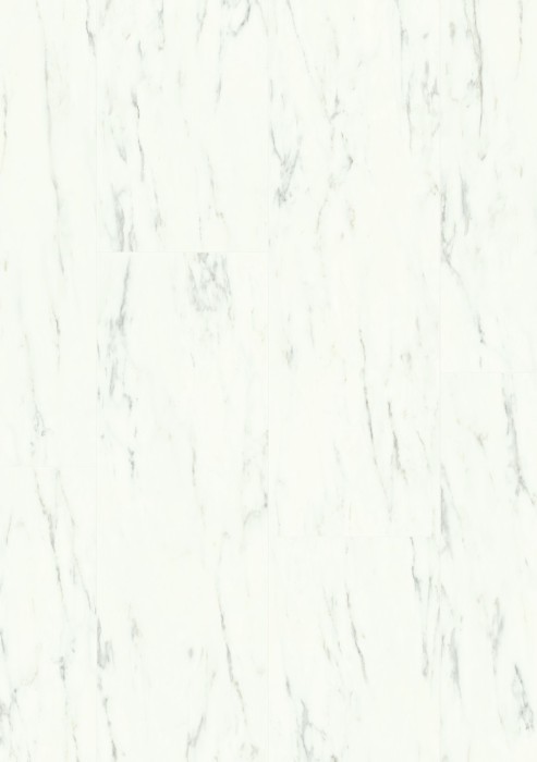 Плитка ПВХ Quick Step LIVYN Ambient Glue Plus Мрамор каррарский белый AMGP40136
