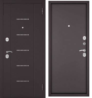 Входная дверь в квартиру HOME ECO металл RL-12 Букле шоколад, отделка металл 100 (Букле шоколад)