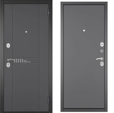 Входная дверь в квартиру HOME ECO металл RL-10 Букле графит, отделка металл 100 (Букле графит)