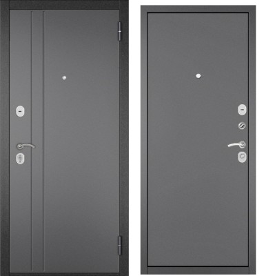 Входная дверь в квартиру HOME ECO металл RL-2 Букле графит, отделка металл 100 (Букле графит)