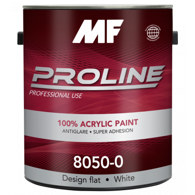 Акриловая матовая моющаяся краска MF Paints Proline Red 8050 Design Flat